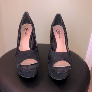 Black Suede High Heels!!